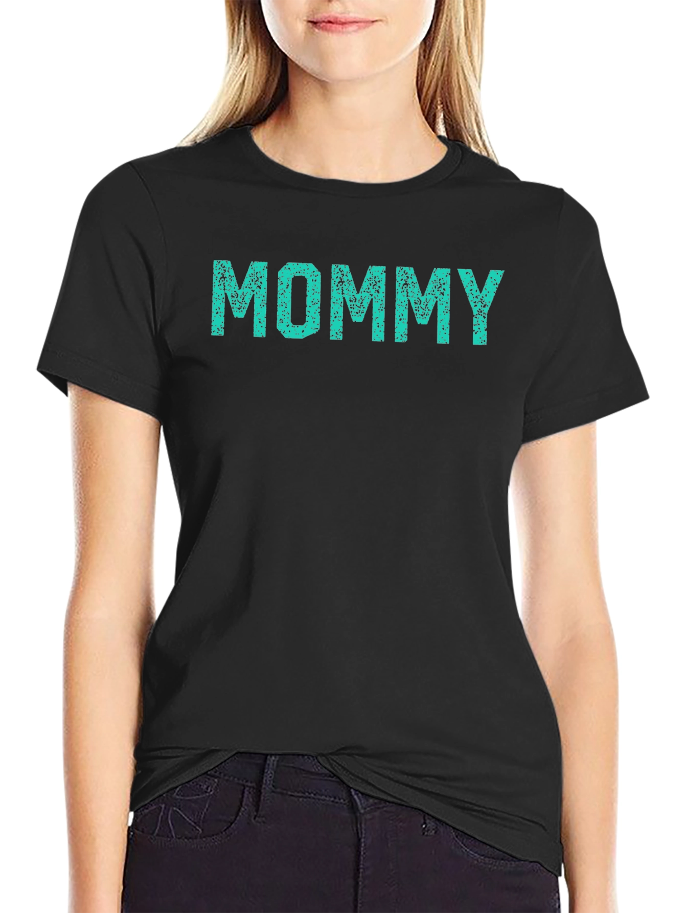 Mommy Graphic Tee - Comfort Black Cotton