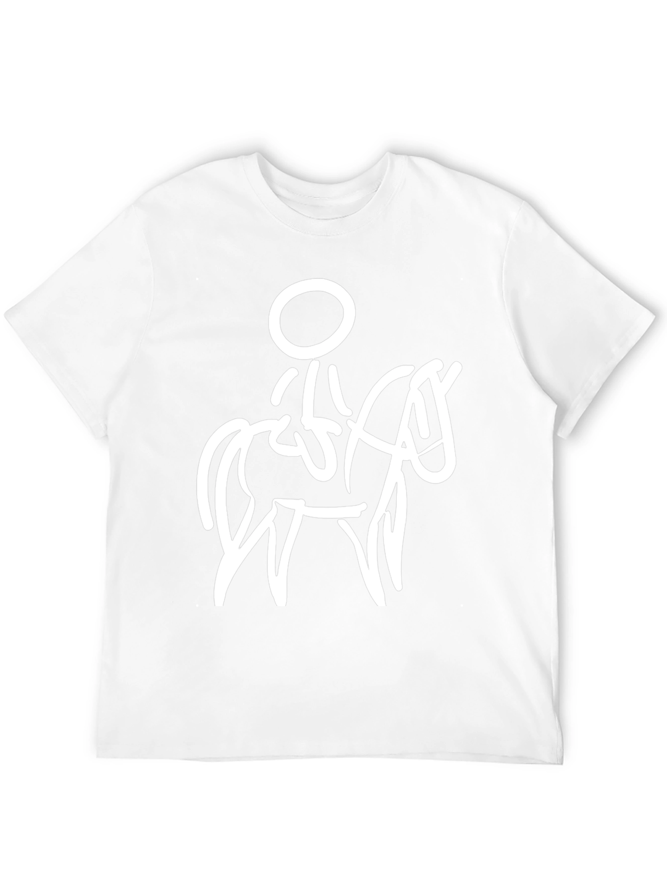 Horse Rider Graphic Tee - Black Cotton T-Shirt