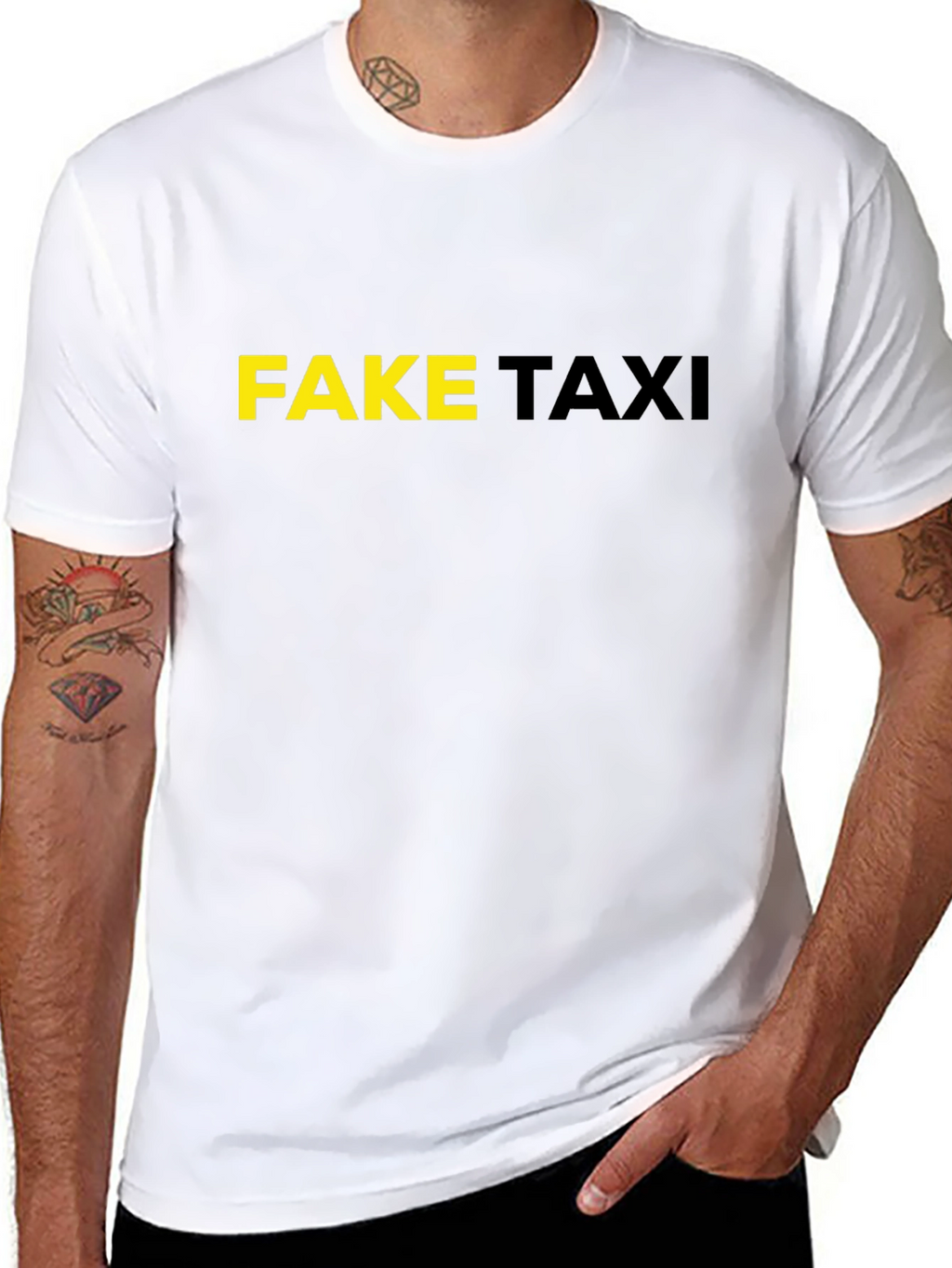 Fake Taxi Graphic Tee - Black Cotton T-Shirt