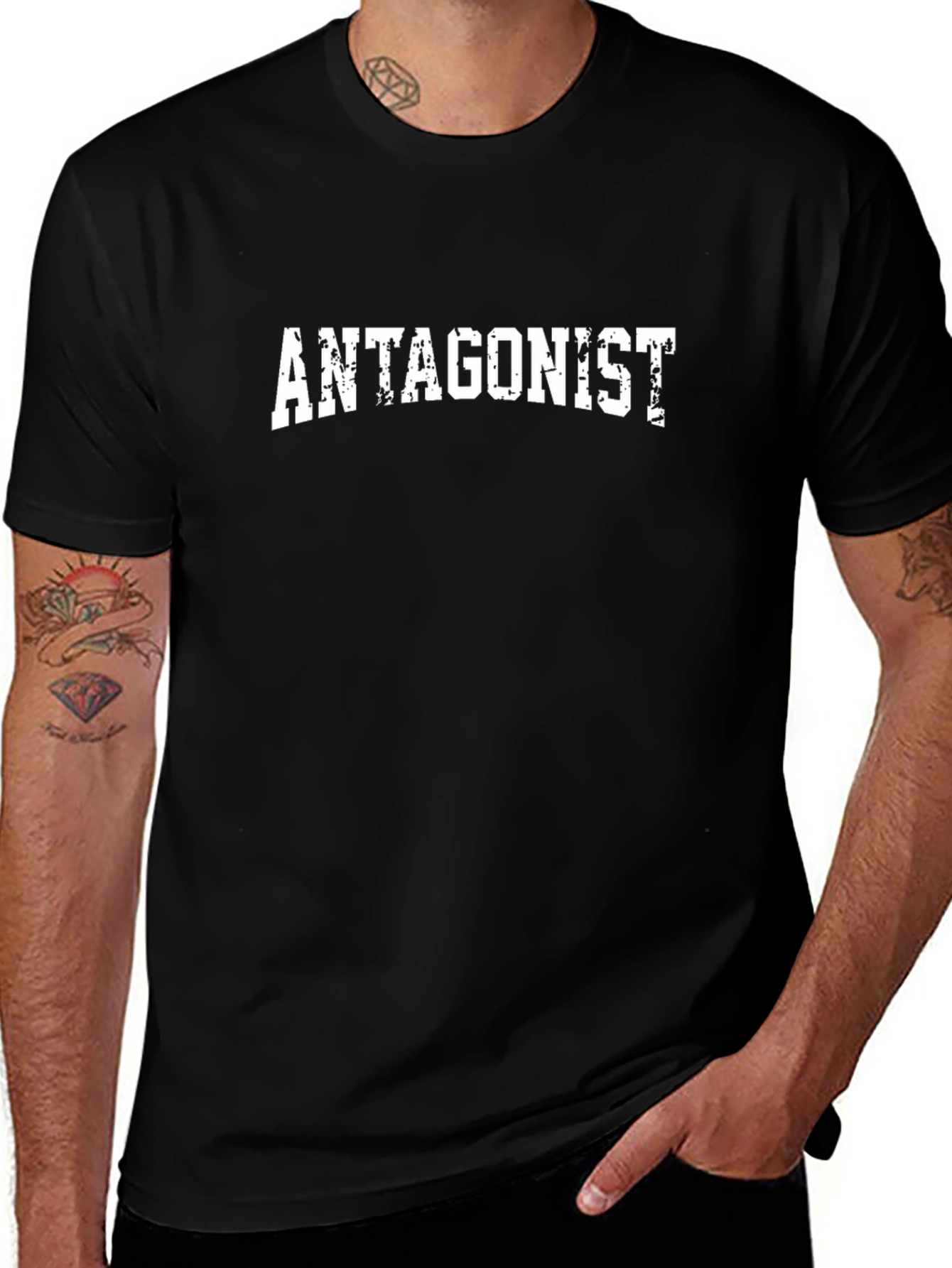 Antagonist Graphic Tee - Black Cotton T-Shirt