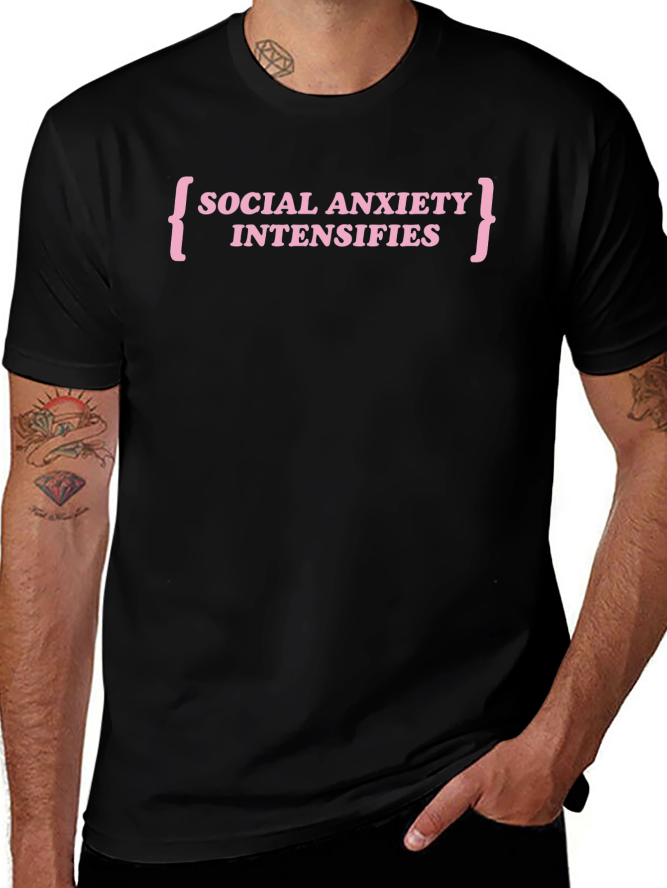 Social Anxiety Intensifies T-Shirt - Funny Slogan Tee