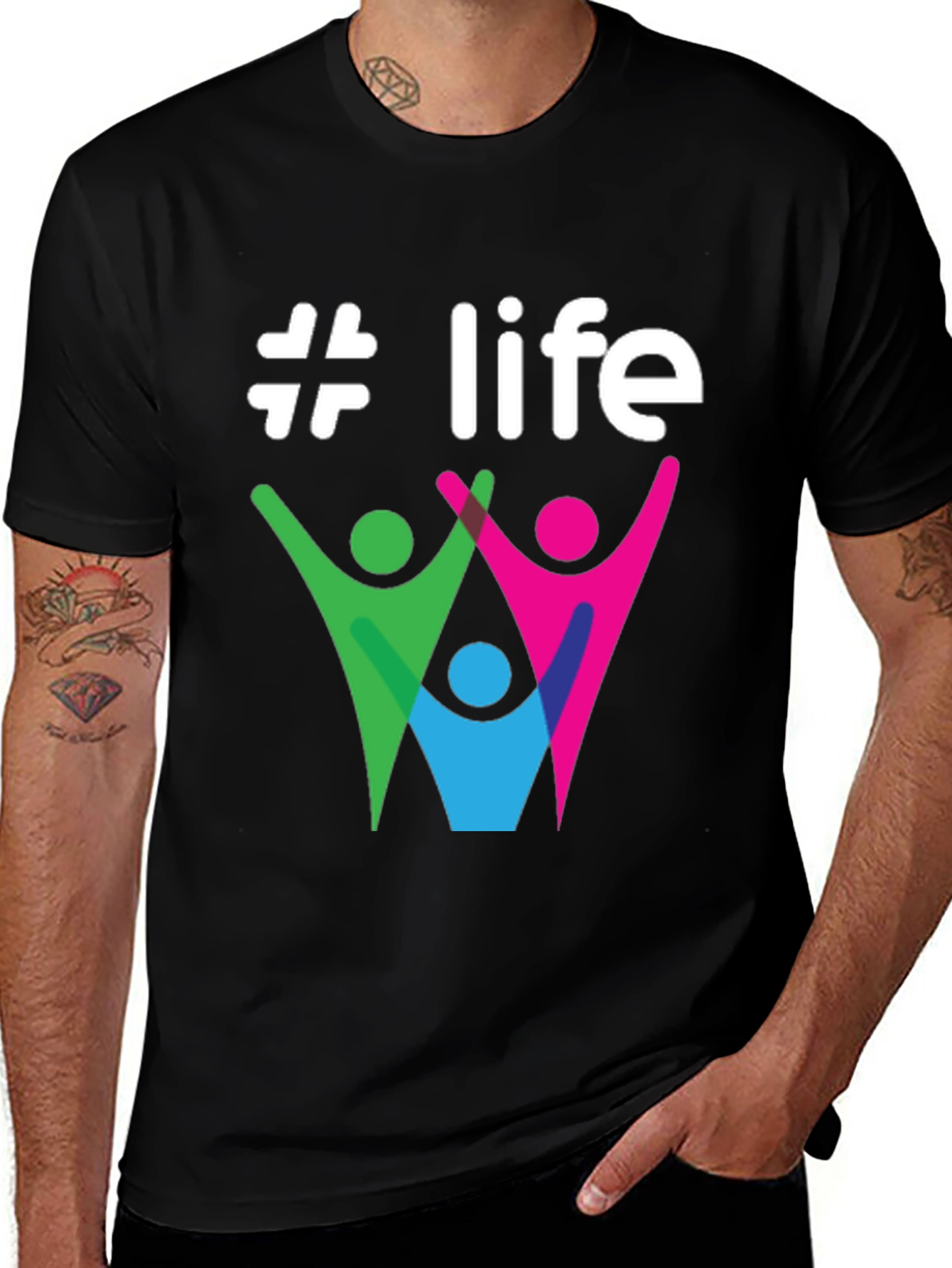 #Life Graphic Tee - Stylish Cotton Casual T-Shirt
