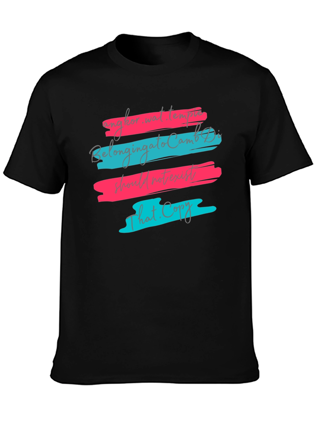 Trendy Graphic Tee: Brushstroke Script Design