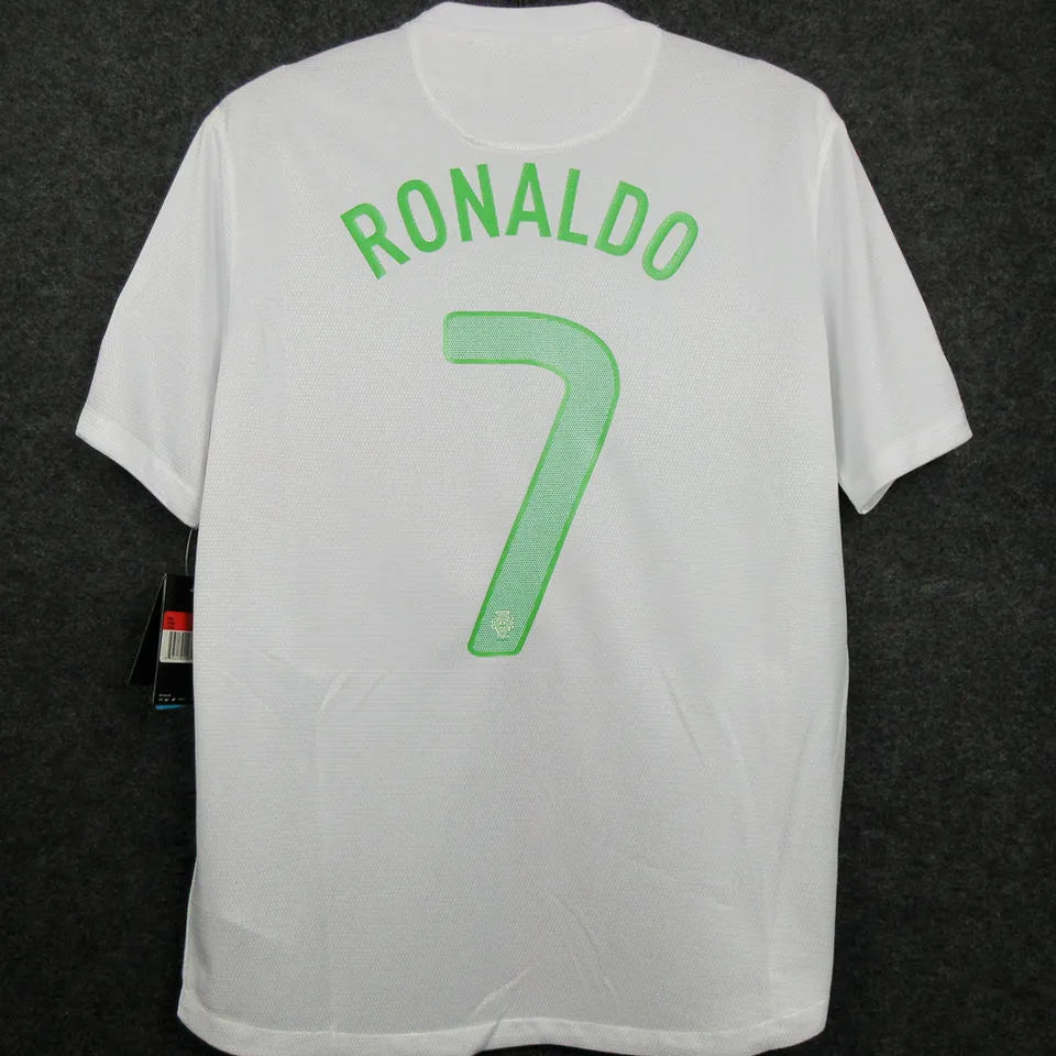 2012 Portugal Away White Retro Player Version Soccer Jersey Detail 2