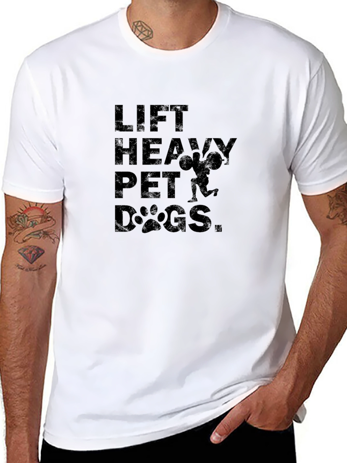 Lift Heavy Pet Dogs Graphic T-Shirt