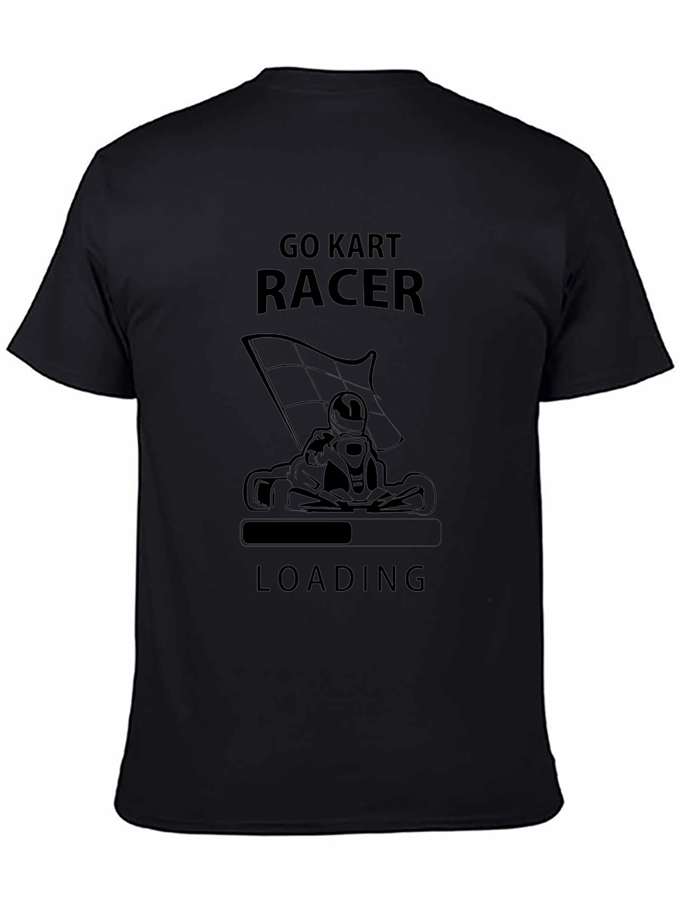 Go Kart Racer Loading Black T-Shirt