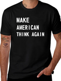 Make American Think Again Graphic Tee - Black
