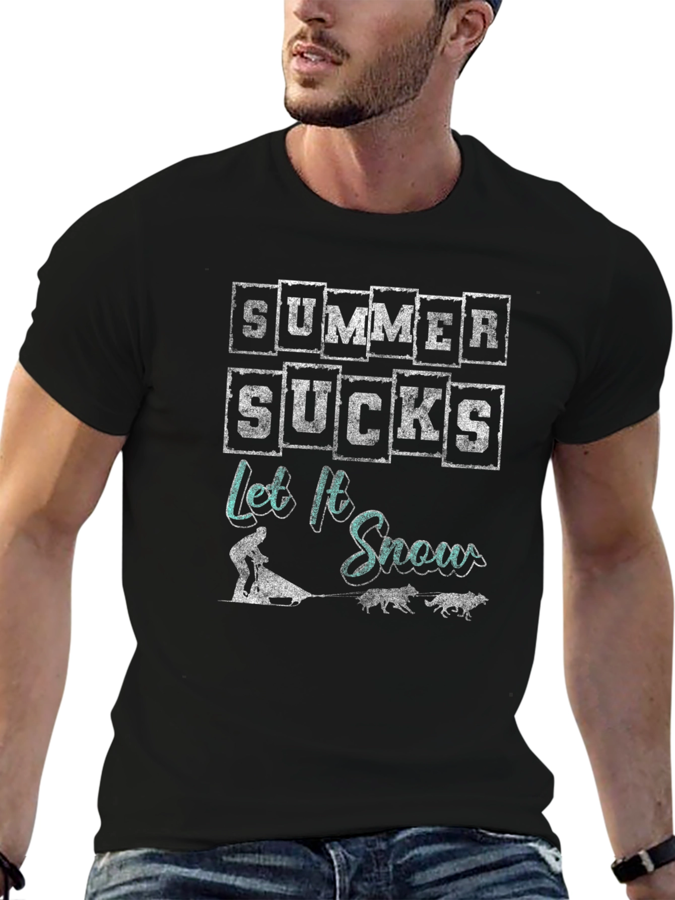 Summer Sucks Let It Snow Graphic T-Shirt