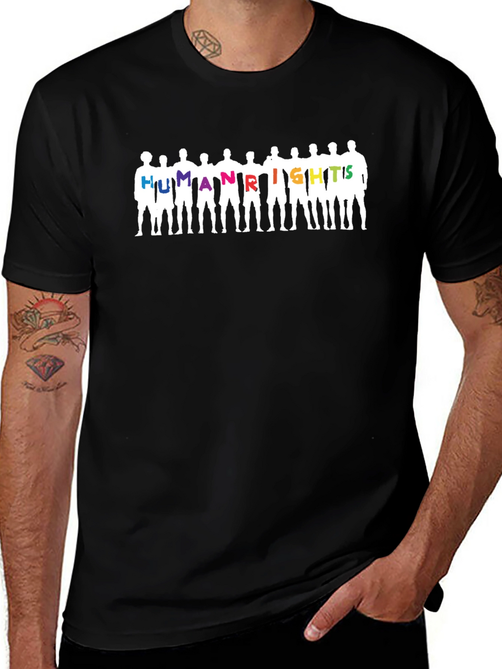 Human Rights Graphic Tee - Black