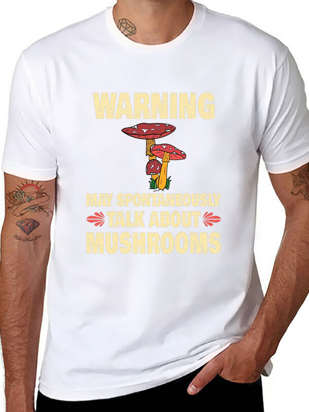 Warning May Spontaneously Talk About Mushrooms T-Shirt