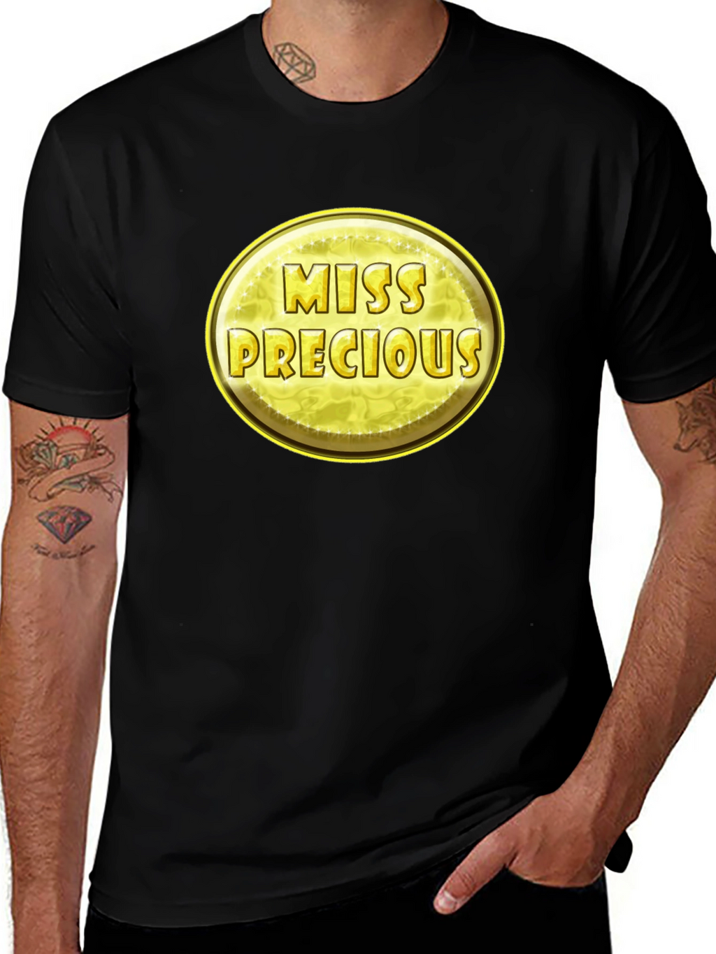 Miss Precious Graphic Black T-Shirt