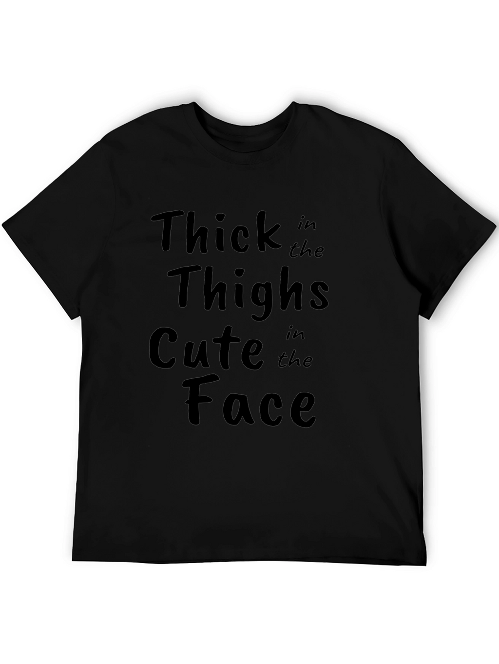 Thick Thighs Cute Face Graphic Tee - Unisex