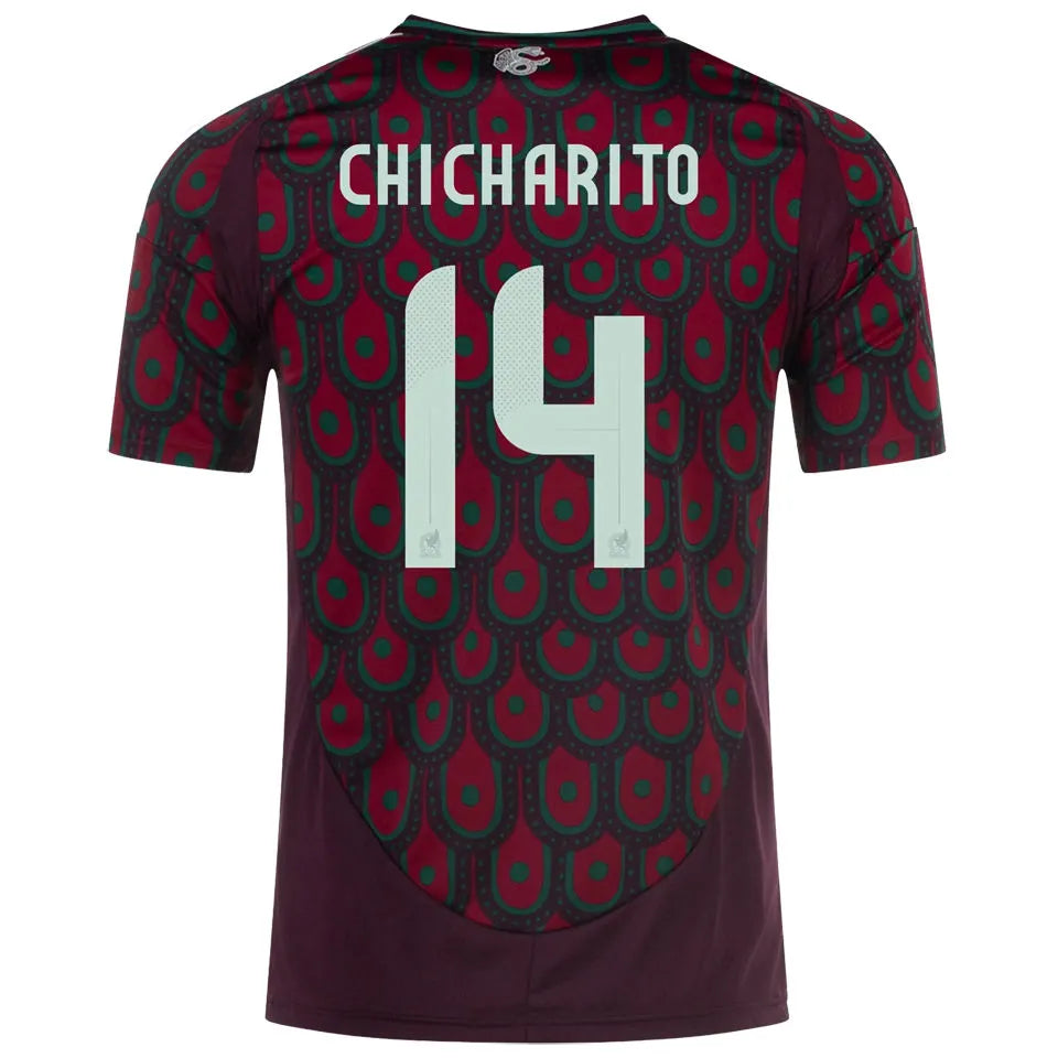 2024/25 Mexico Home Long Sleeve Soccer Jersey Detail 2