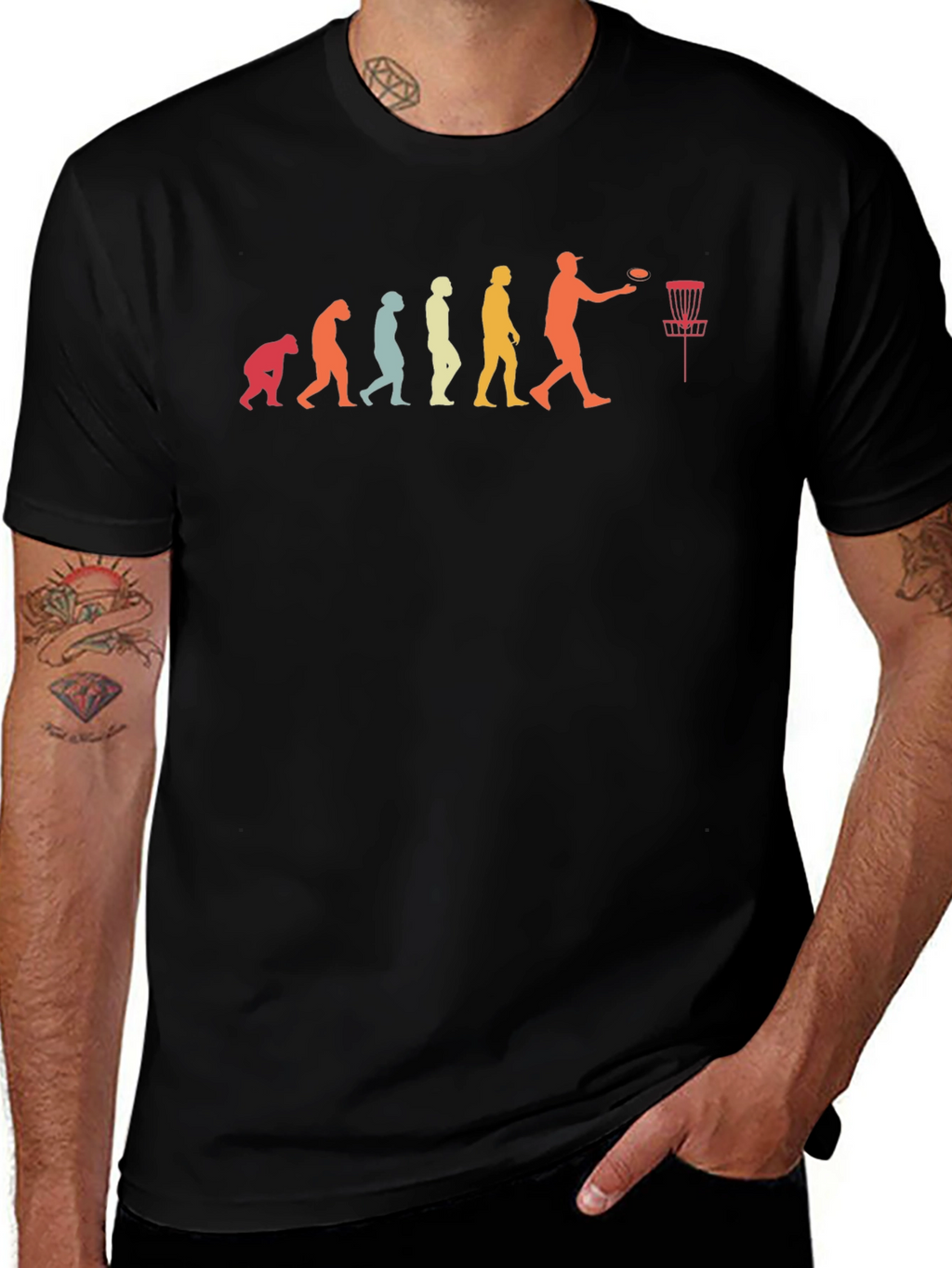 Disc Golf Evolution T-Shirt Black