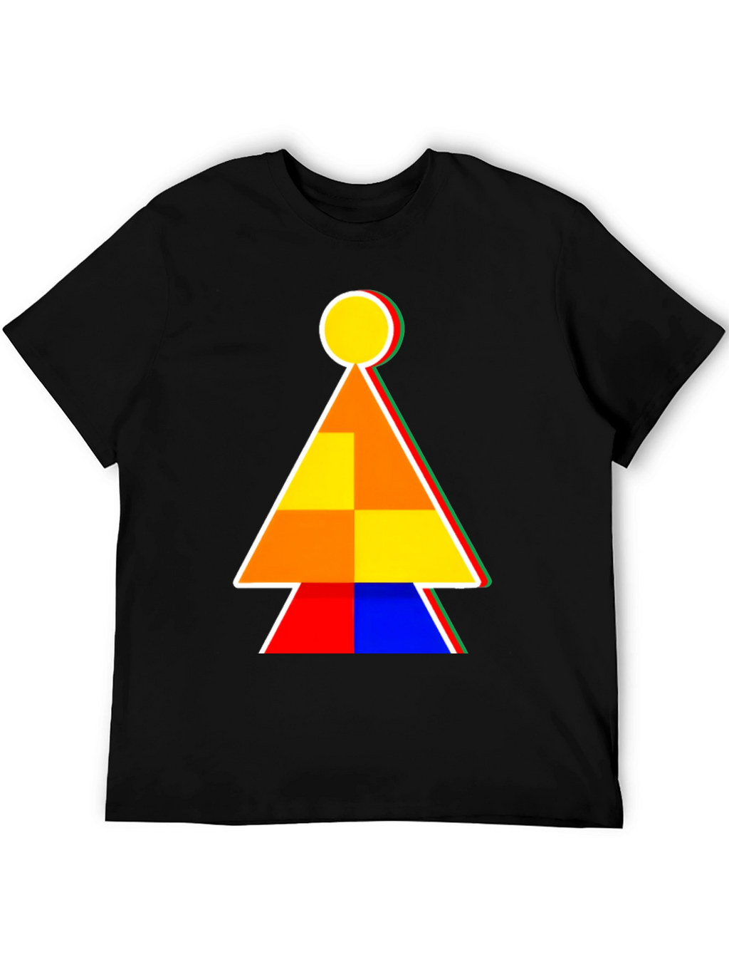 Abstract Geometric Graphic Print Tee