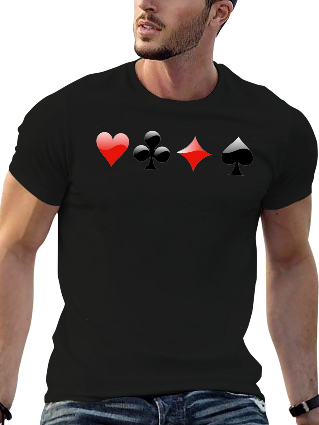 Suits T-Shirt: Heart Club Diamond Spade