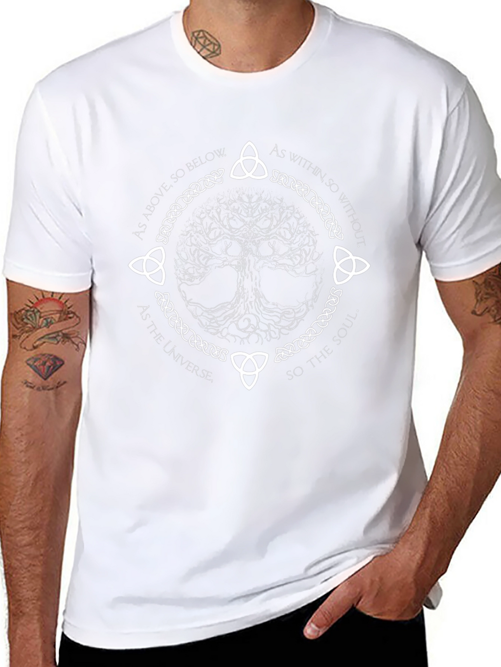 Tree of Life Celtic Knotwork Black T-Shirt