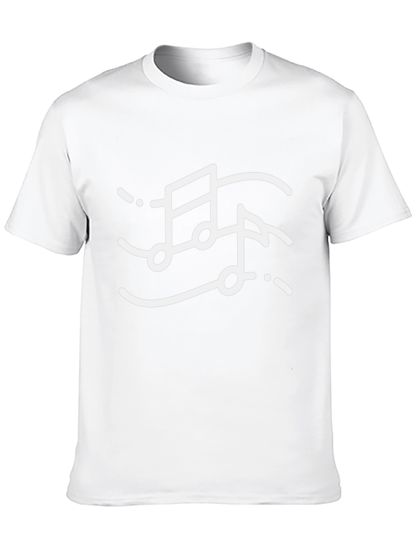Musical Notes Graphic Tee - Stylish Black T-Shirt
