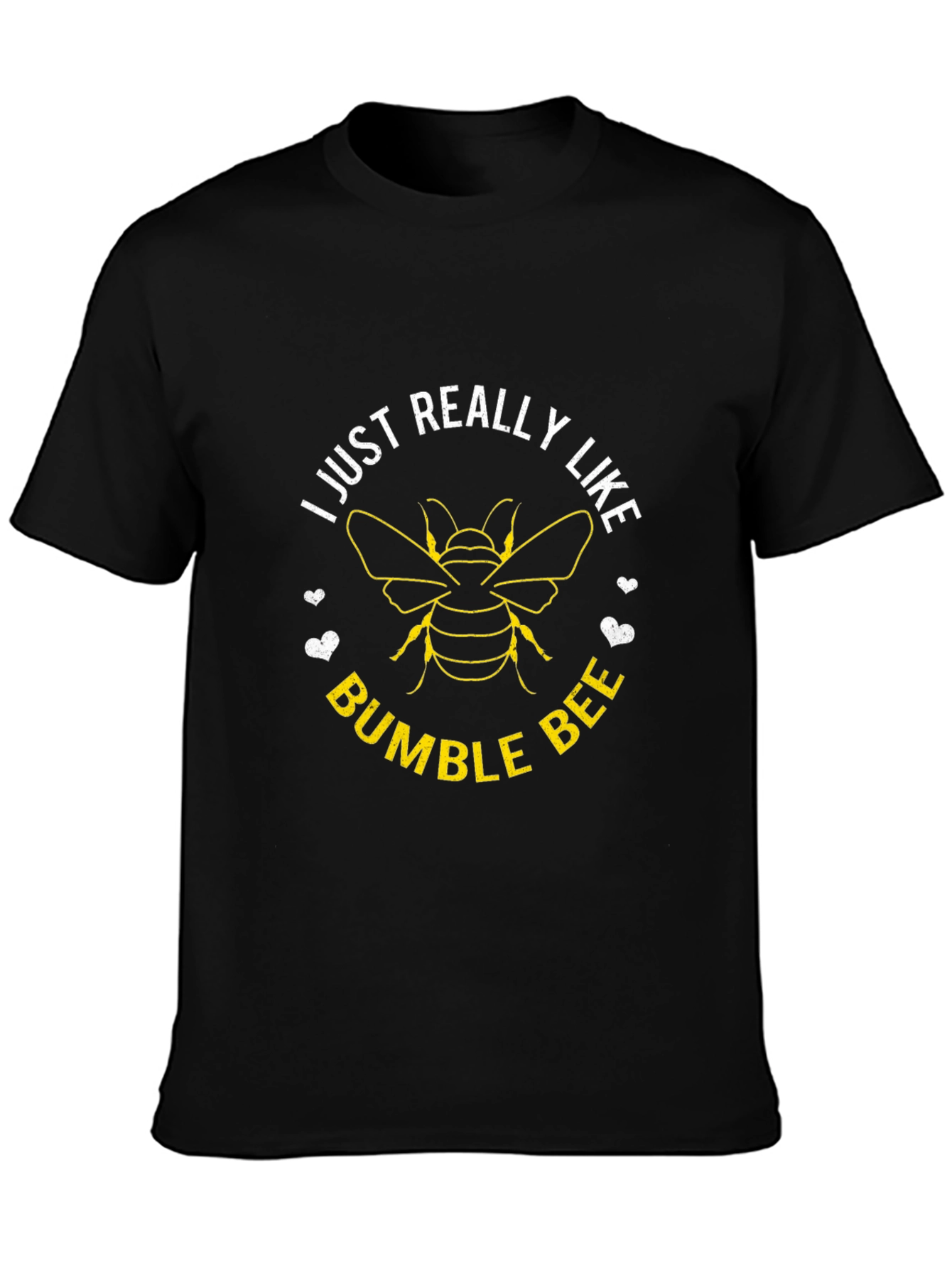 I Just Really Like Bumble Bees T-Shirt - Black