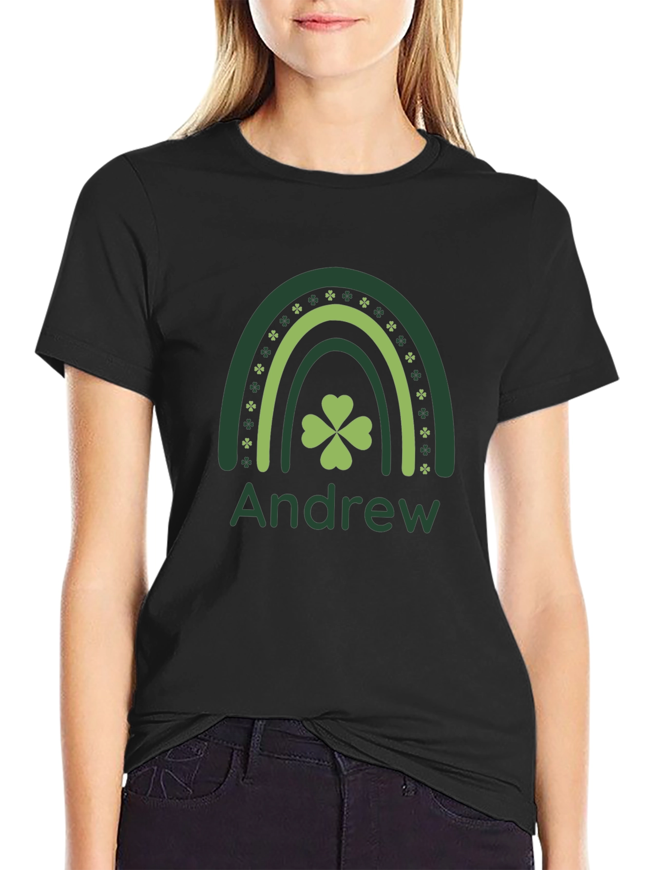 St. Patricks Day Andrew Rainbow Shamrock T-Shirt