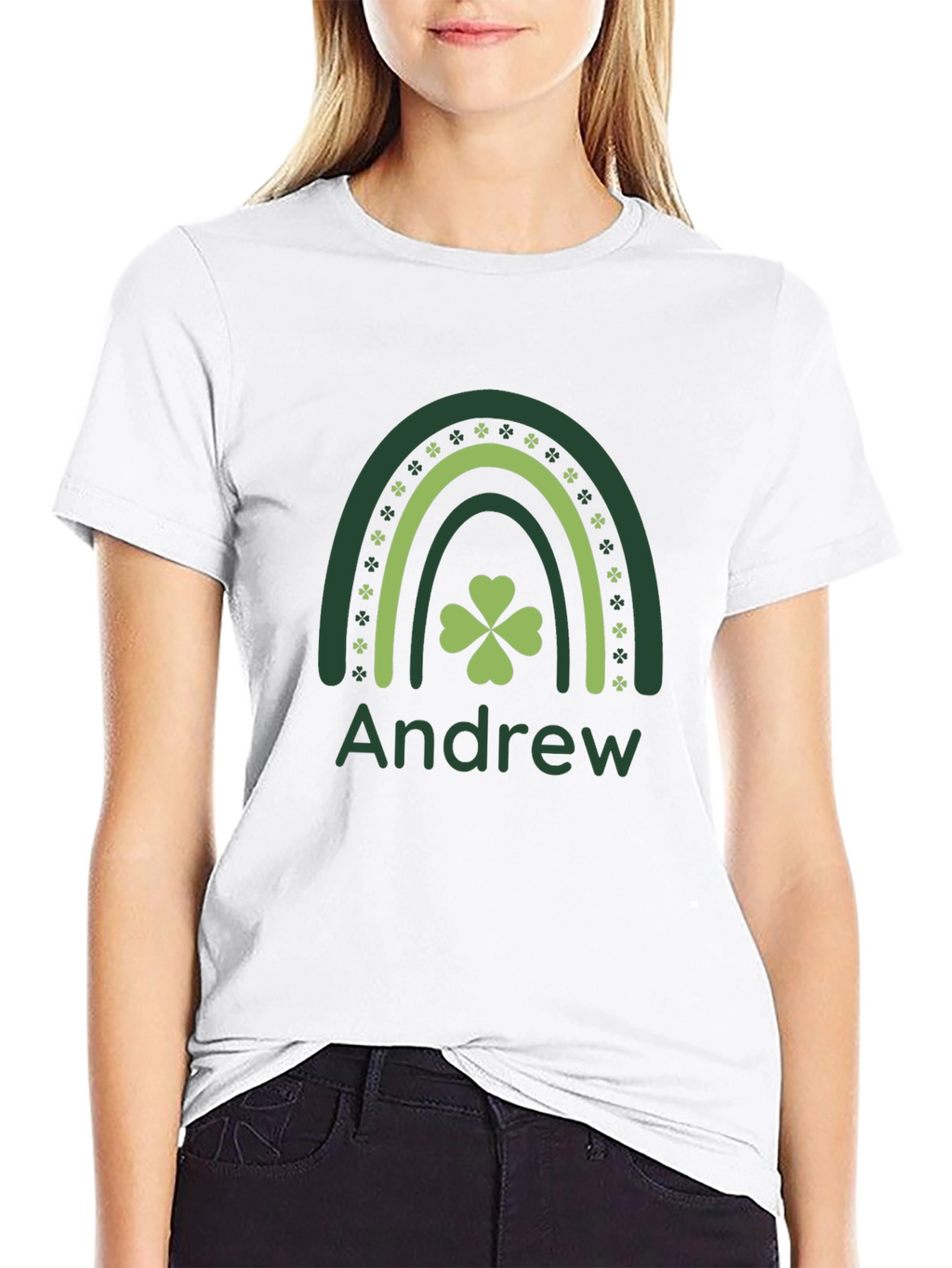 St. Patricks Day Andrew Rainbow Shamrock T-Shirt
