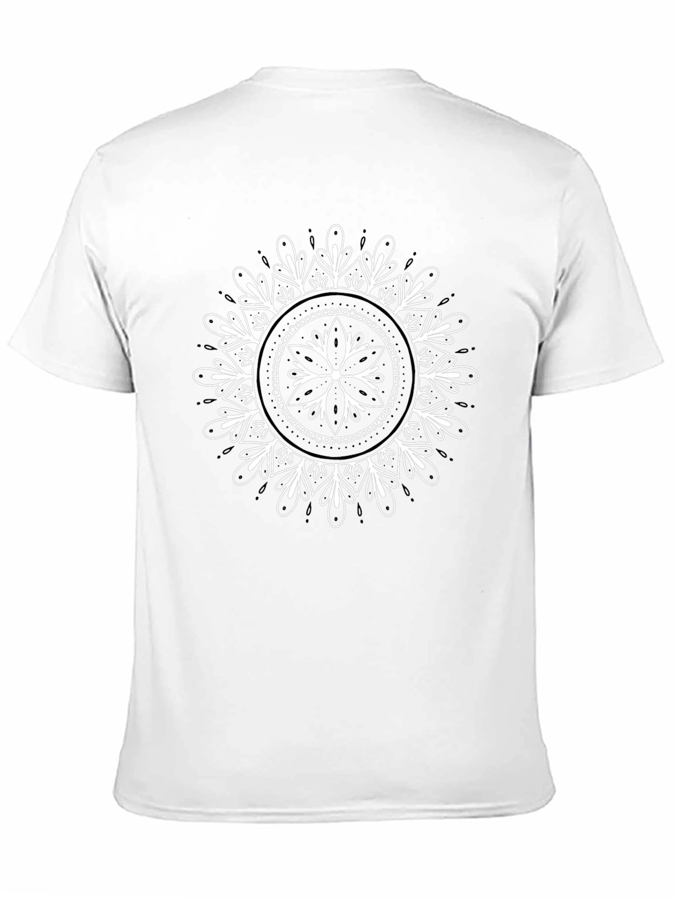 Mandala Graphic Print Crew Neck Tee