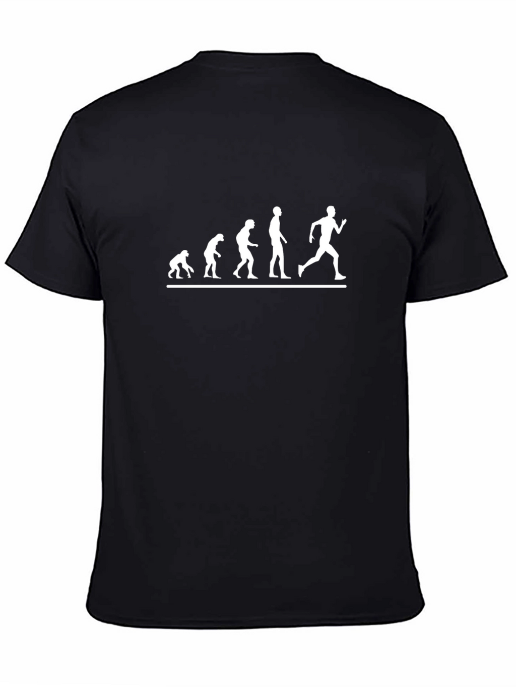 Evolution of Man Running Black T-Shirt