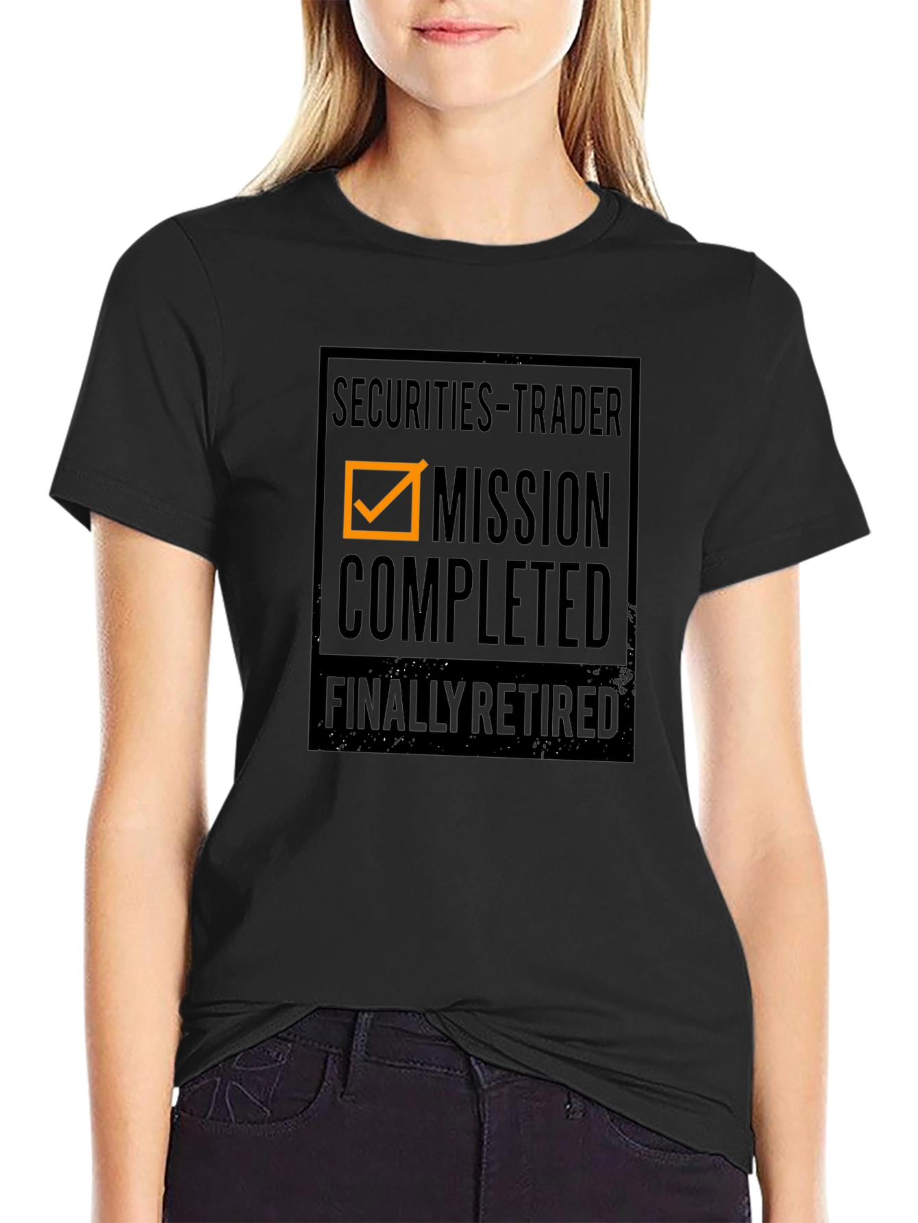 Securities Trader Retirement T-Shirt - Mission Completed