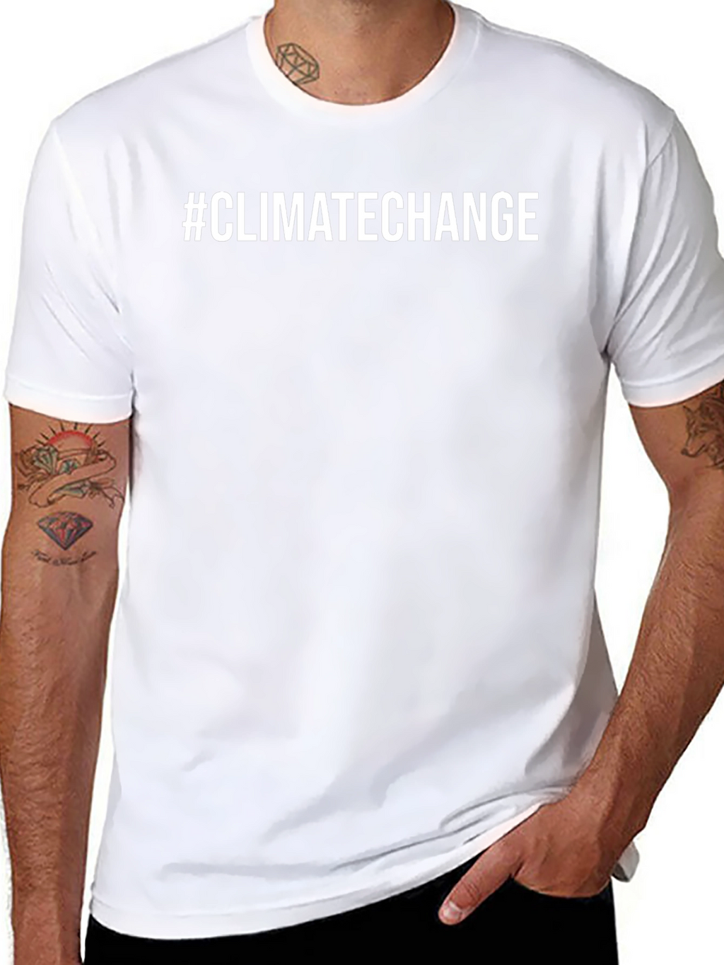 #ClimateChange Black T-Shirt - Eco-Friendly Fashion