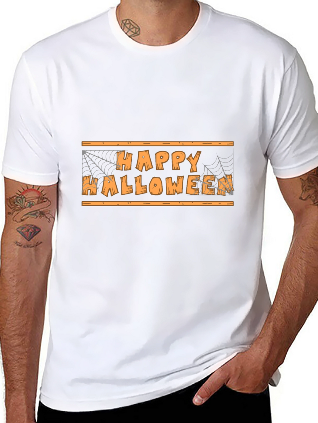 Happy Halloween Graphic Tee - Black