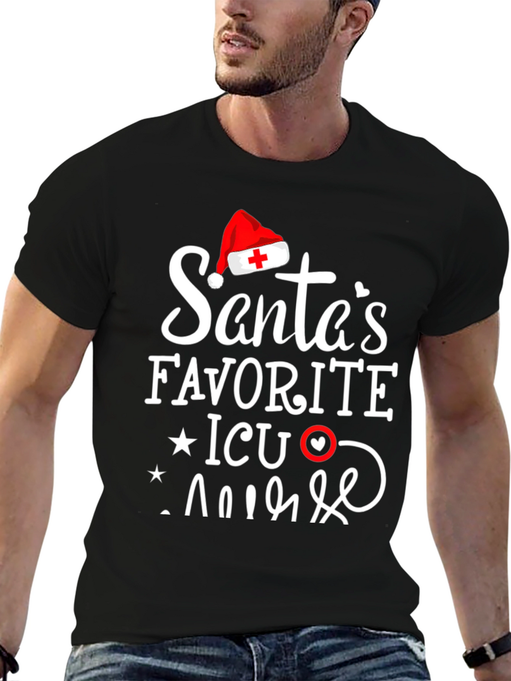 Santas Favorite ICU Nurse T-Shirt