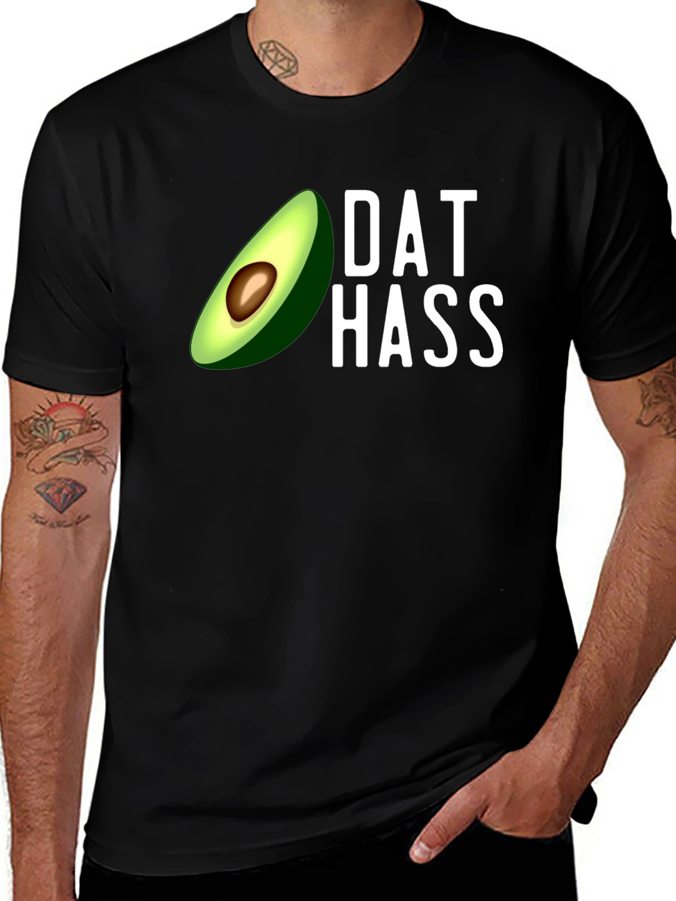 Dat Hass Avocado Graphic T-Shirt - Funny Trendy Tee