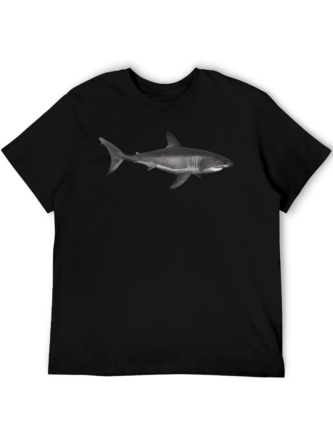 Shark Graphic Tee - Bold Black Cotton T-Shirt