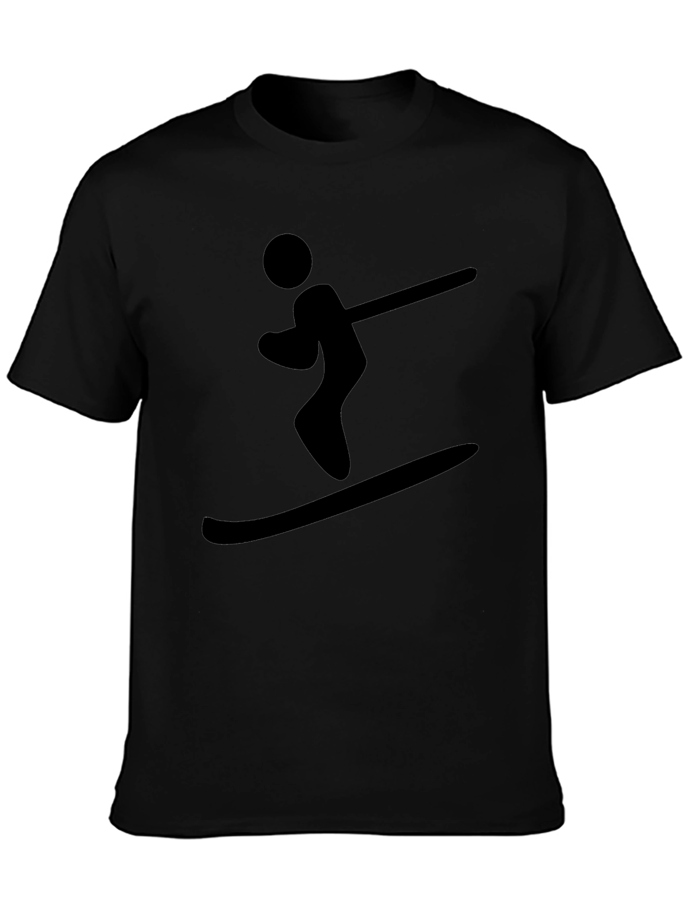 Black Skiing T-Shirt