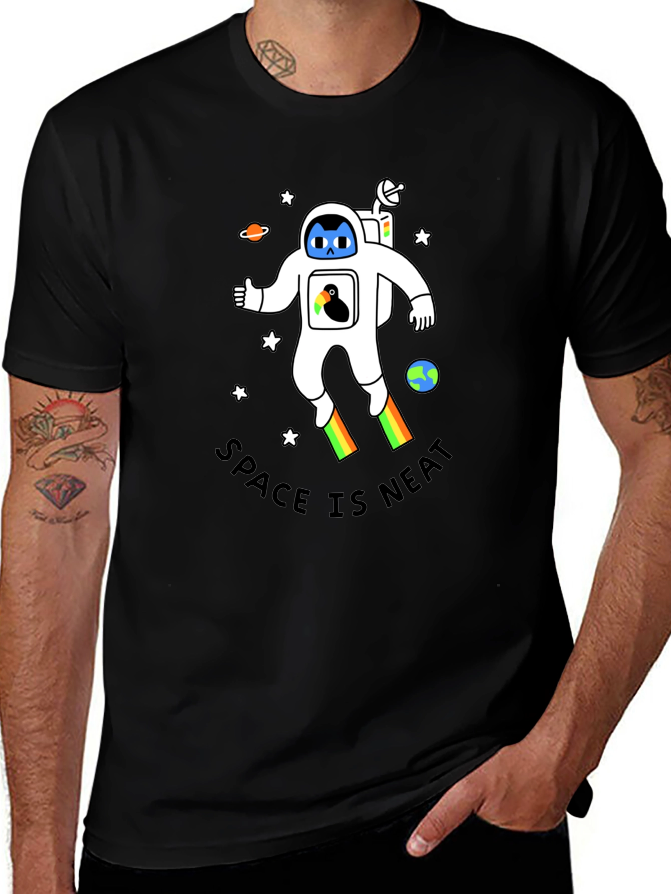 Space Is Neat Astronaut Graphic Tee