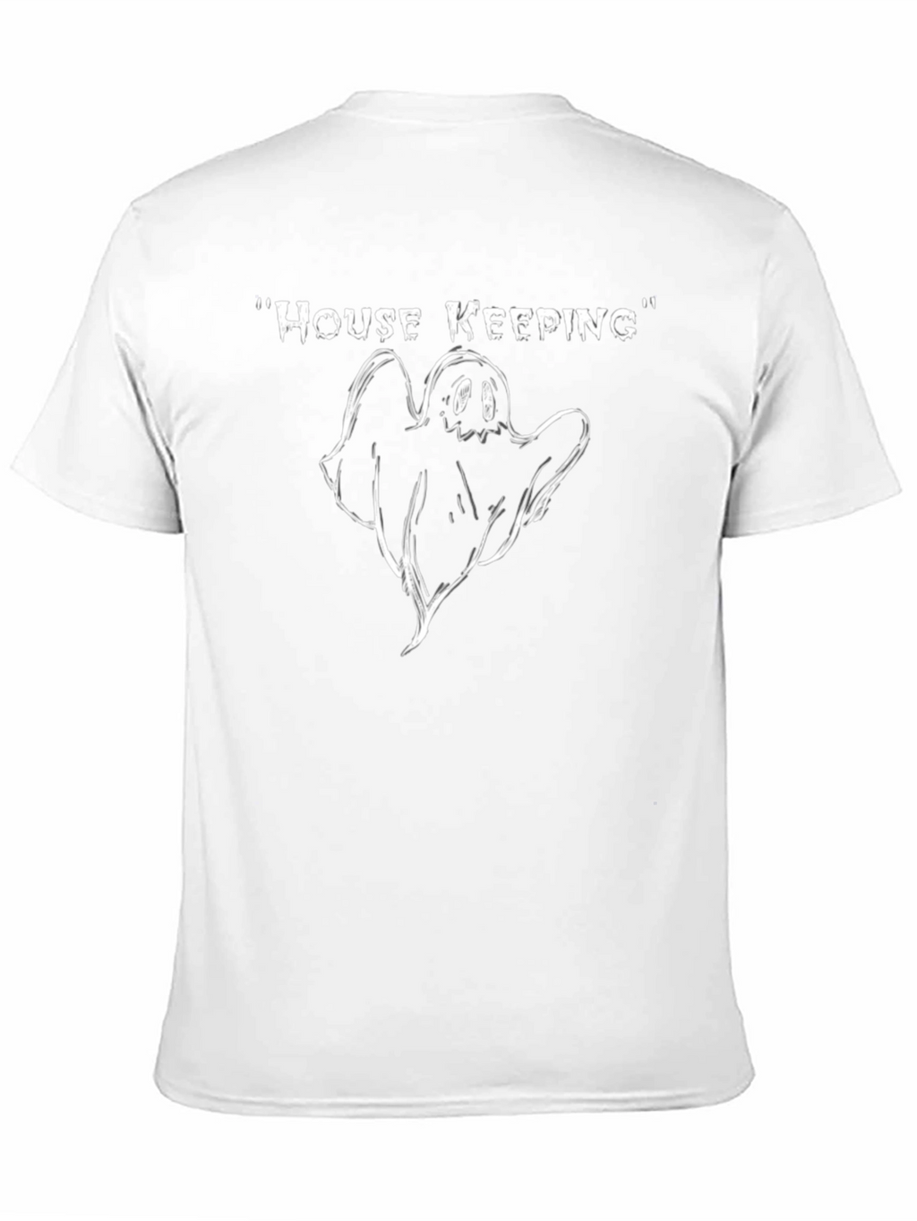 Ghost Housekeeping Funny Graphic T-Shirt