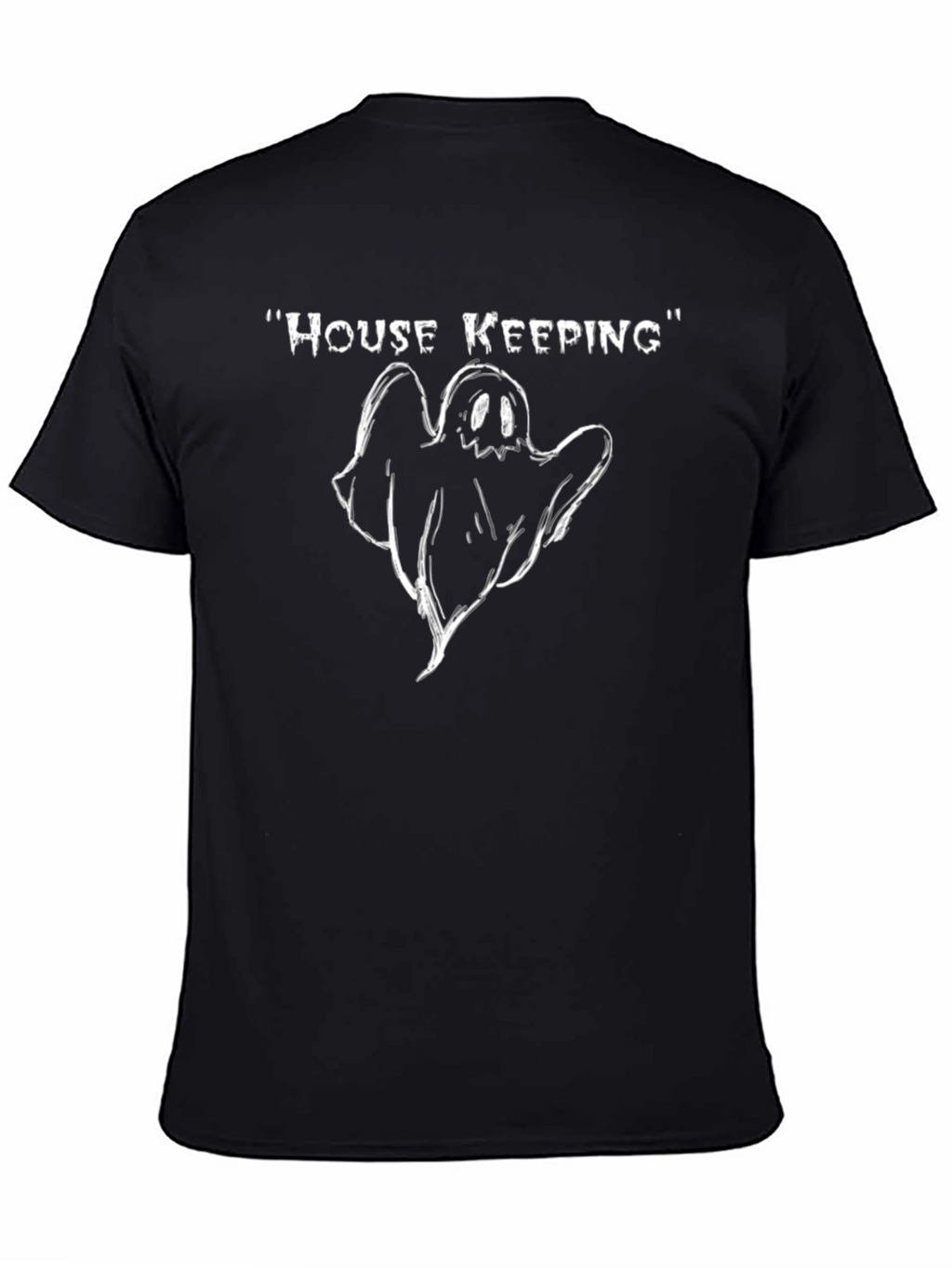 Ghost Housekeeping Funny Graphic T-Shirt