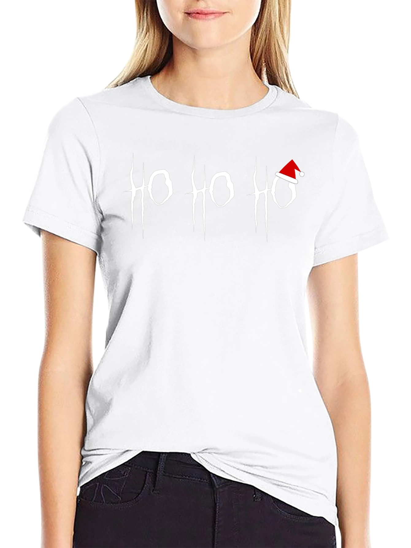 Ho Ho Ho Graphic Tee - Gothic Holiday Style