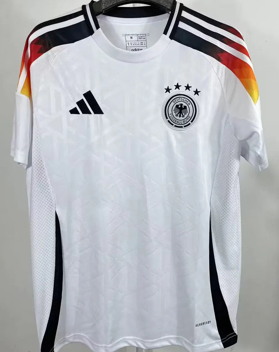 MÜLLER #13 Germany Home White Fans Soccer Jersey 2024/25 ★★ Detail 4