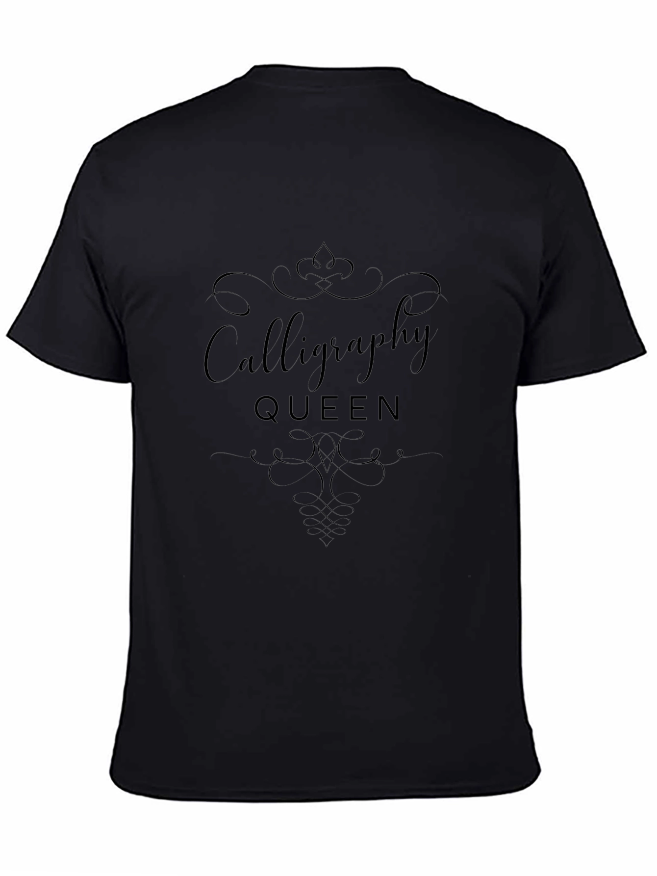 Calligraphy Queen Black T-Shirt