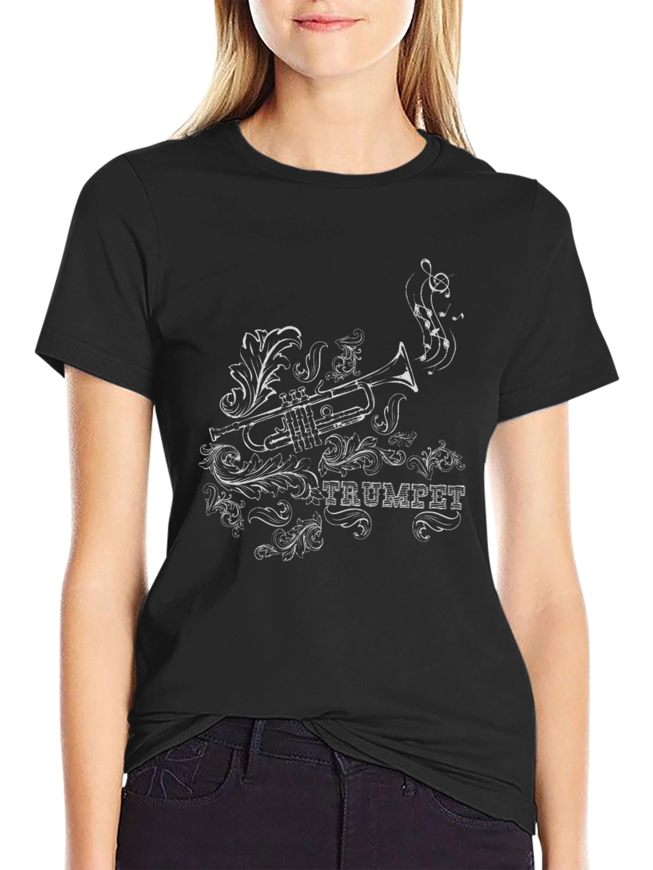 Trumpet Graphic T-Shirt - Stylish Musical Tee