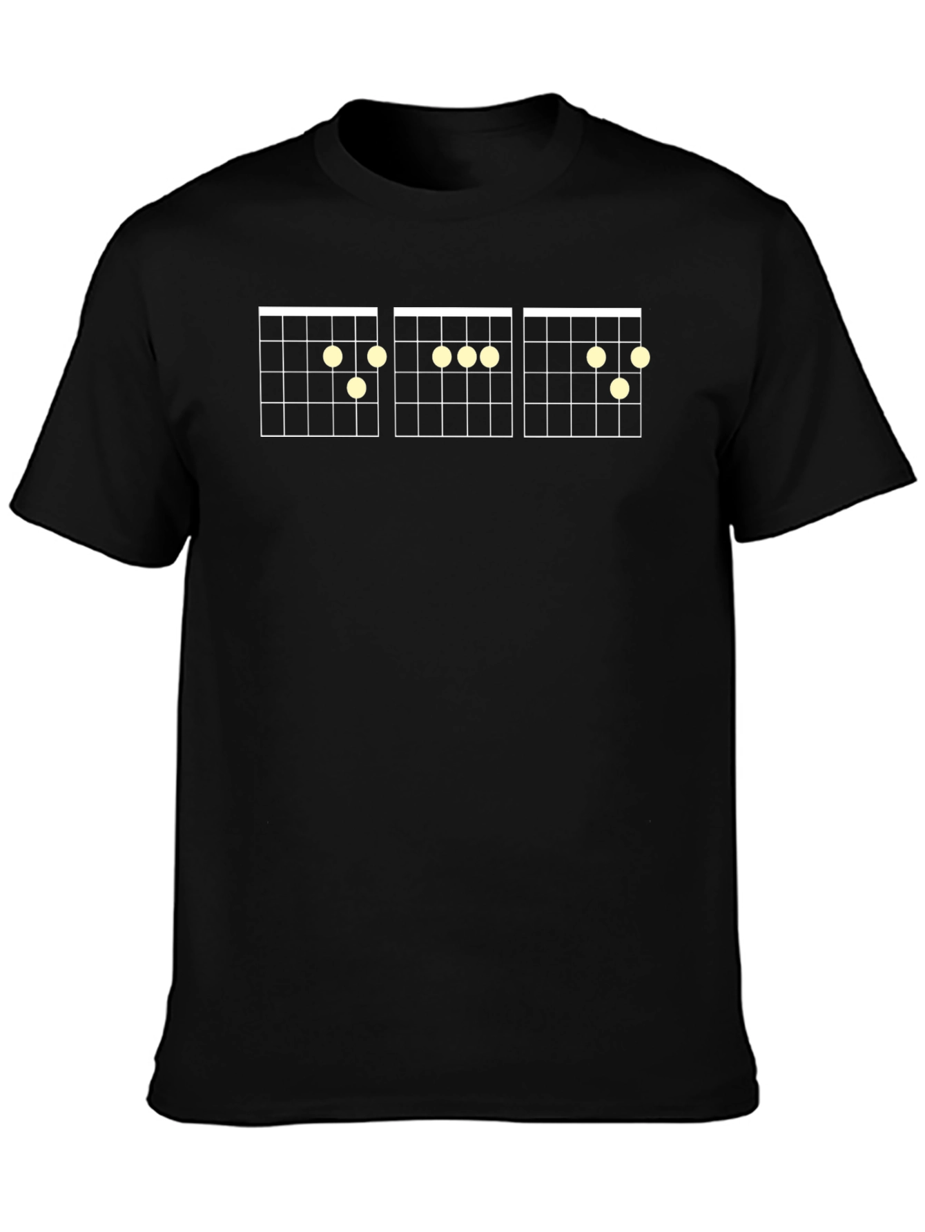 Guitar Chord Chart Black T-Shirt