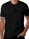 Pickleball Heartbeat T-Shirt - Player Silhouette Design