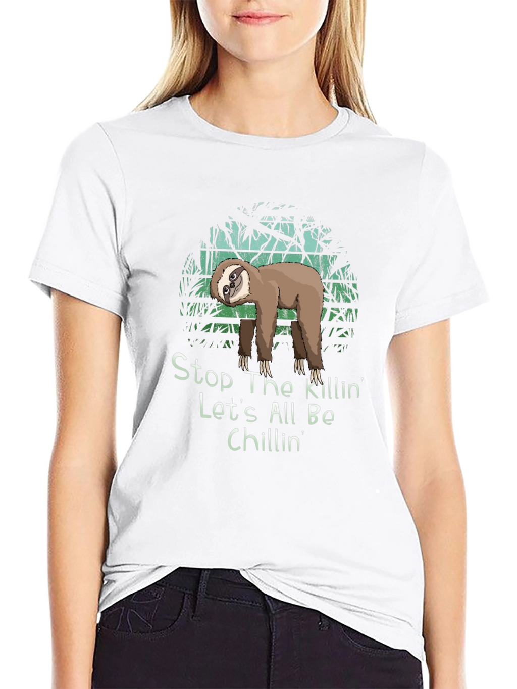 Sloth Chillin Graphic Tee - Relaxed Fit