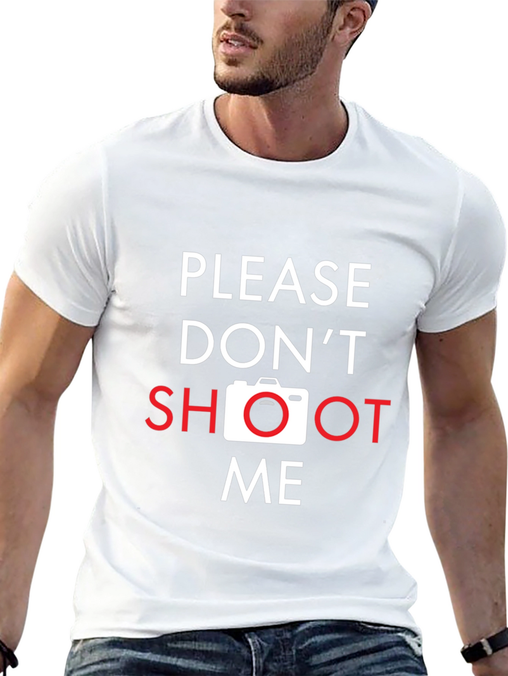 Please Dont Shoot Me Camera Graphic T-Shirt