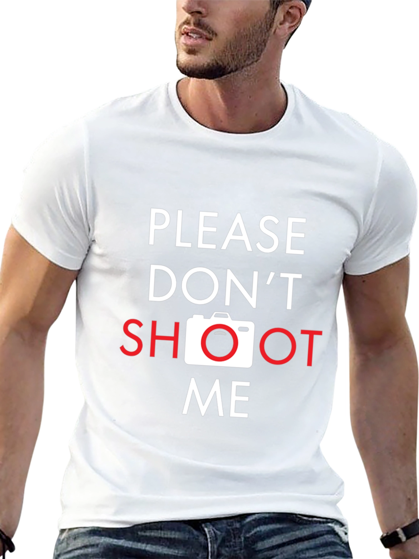 Please Dont Shoot Me Camera Graphic T-Shirt
