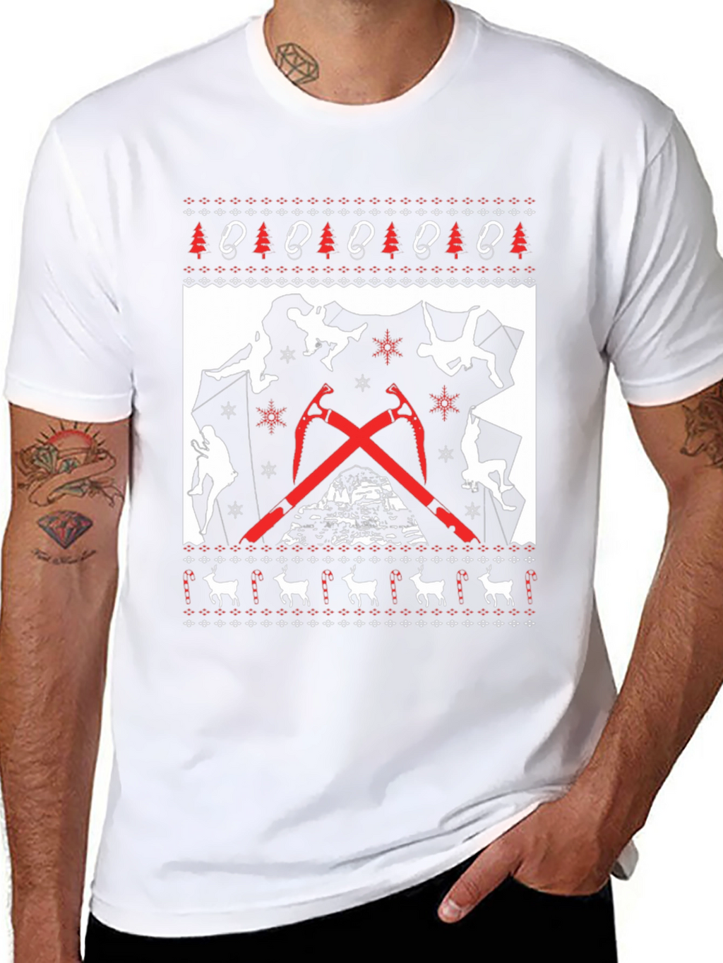 Climbing Christmas Sweater T-Shirt