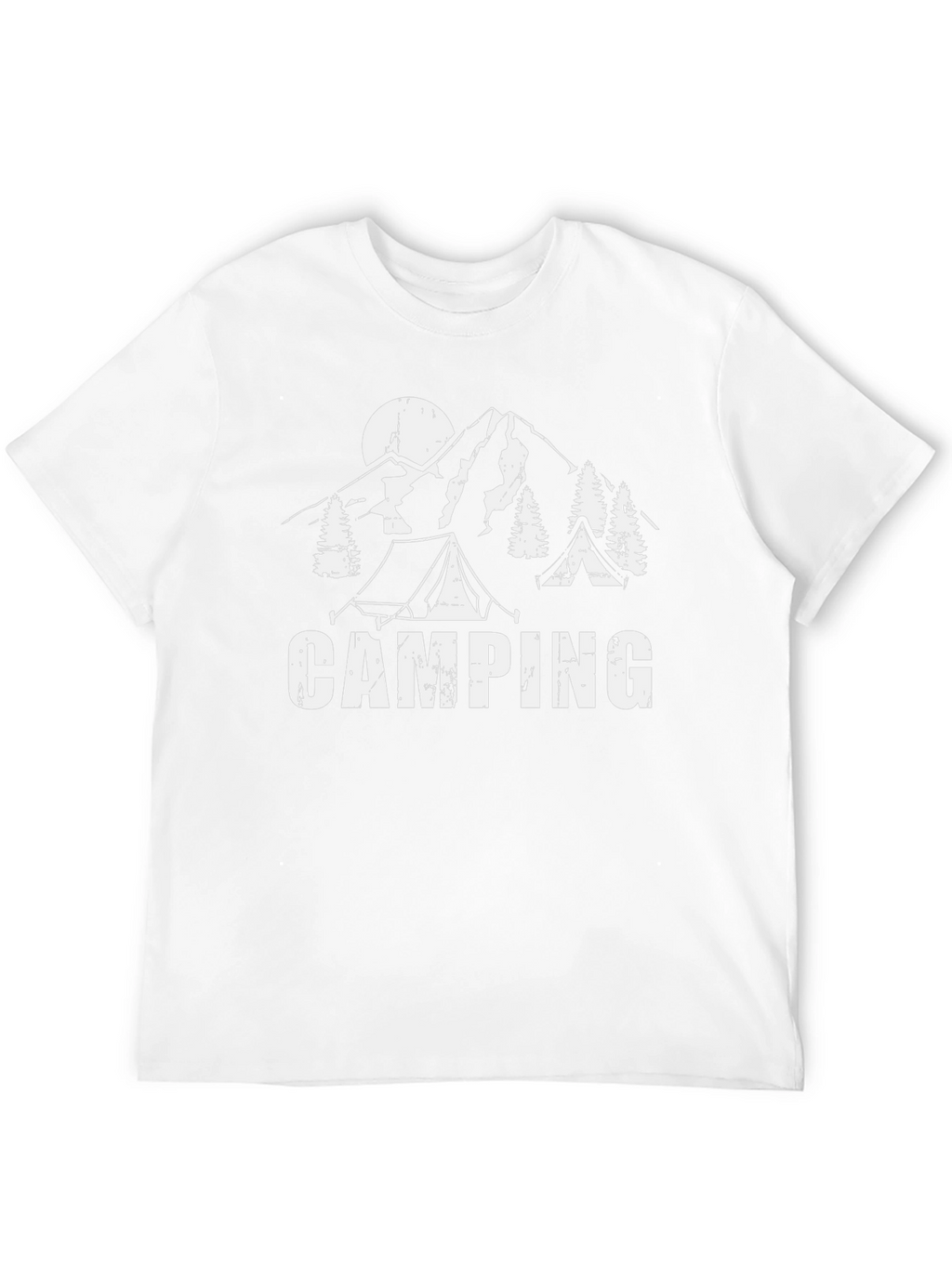 Camping Graphic Print Black T-Shirt