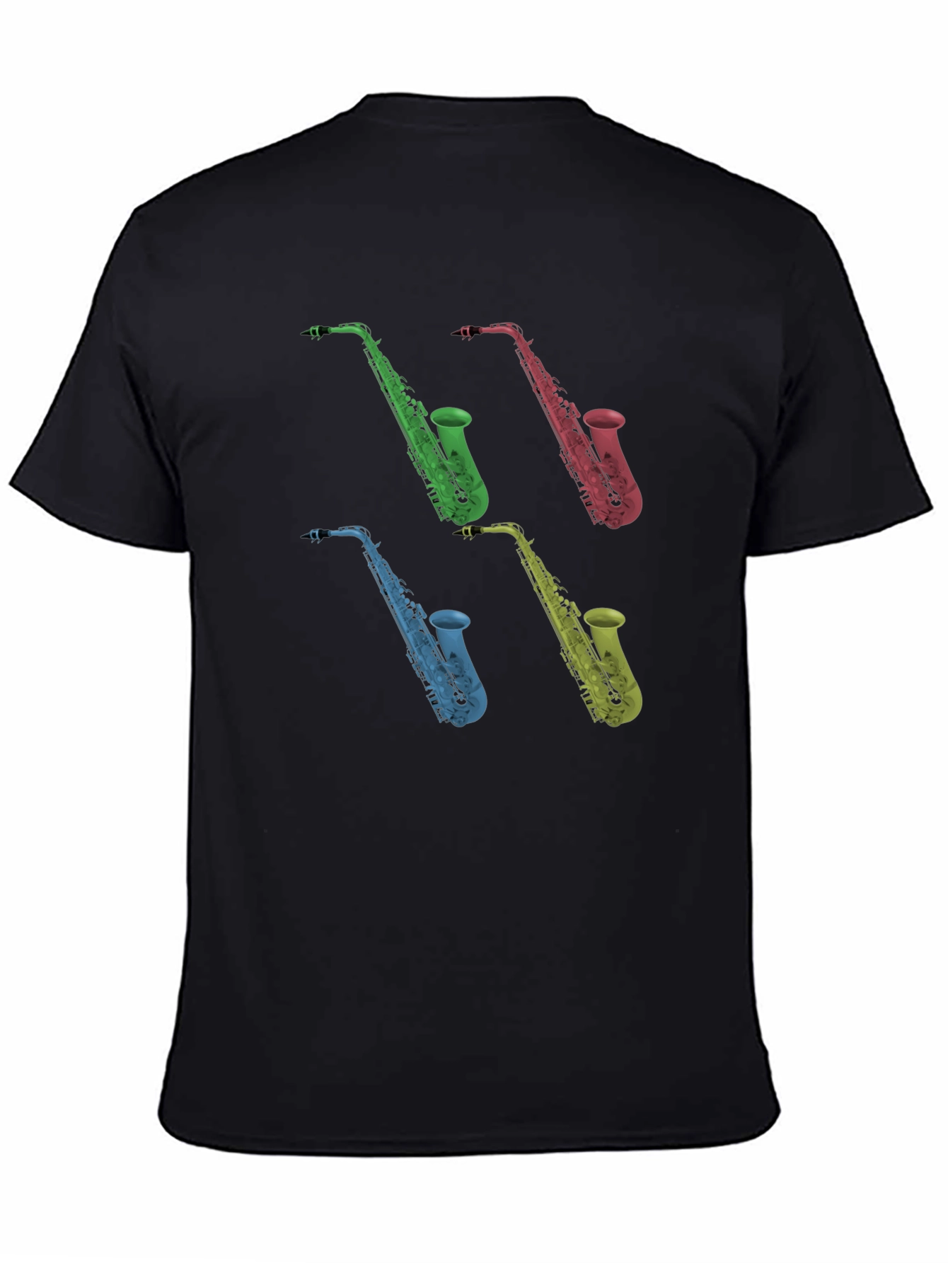Saxophone Graphic Black T-Shirt