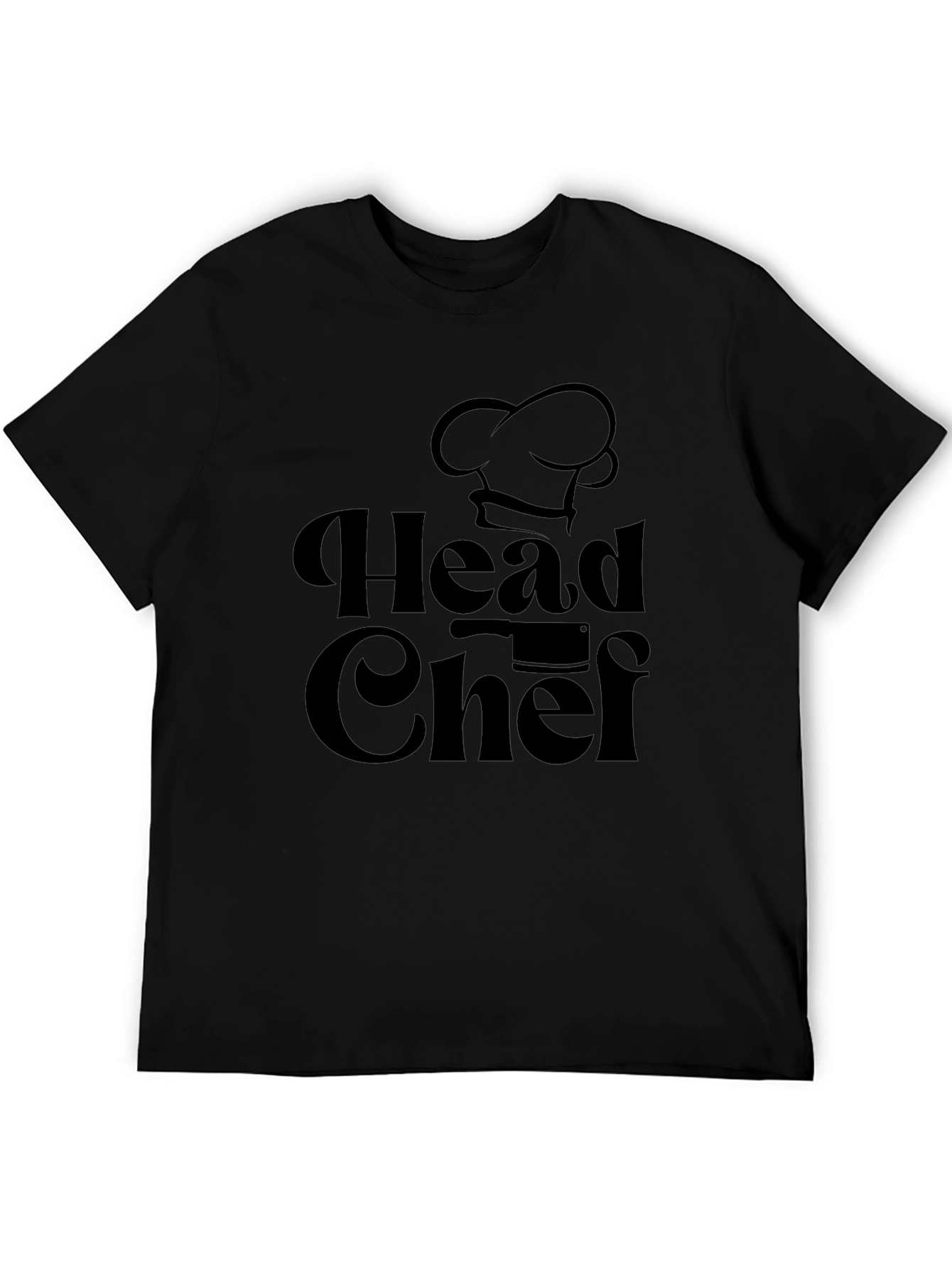 Head Chef Black Graphic Tee - Culinary Design